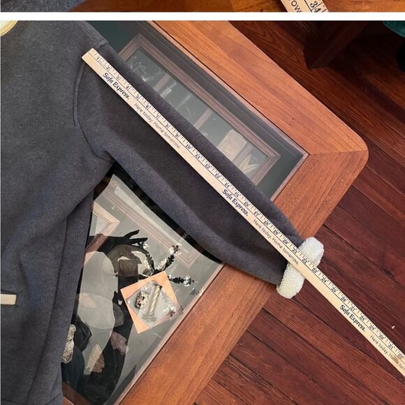 NEW Denim & Company Large Winter Coat Jacket 2 Pockets Fuzzy Button Turquose - Picture 15 of 15